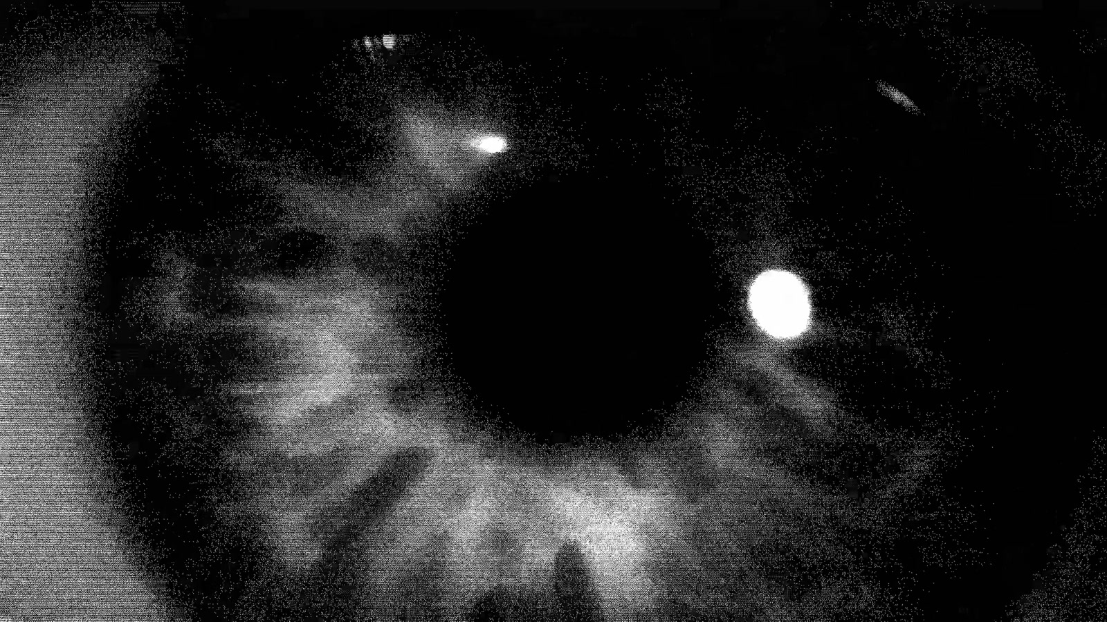 Cinematic close-up of an eye